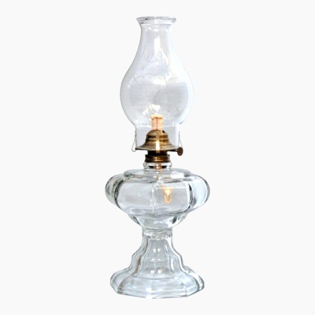 LUXUS New, Clear Glass Oil Lamp - Image 4